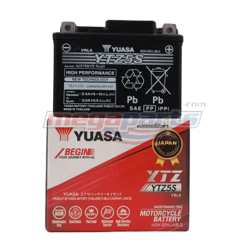 แบตเตอรี่แห้ง (YTZ5S 12V5AH) (YUASA)